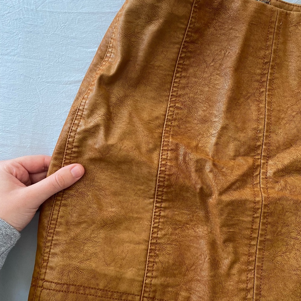 Free People Vegan Leather Skirt - Picture 4 of 5
